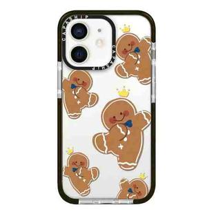 For iPhone 12 mini Simple Illustration Pattern Full Coverage Phone Case(Gingerbread Man)