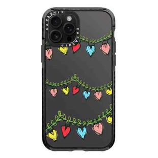 For iPhone 12 Pro Simple Illustration Pattern Full Coverage Phone Case(Christmas Tree B)