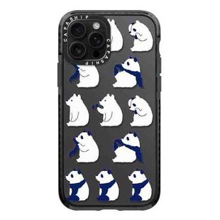 For iPhone 12 Pro Simple Illustration Pattern Full Coverage Phone Case(Summer Panda C)