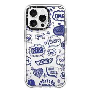 For iPhone 12 Pro Simple Illustration Pattern Full Coverage Phone Case(Text Label A)