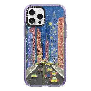 For iPhone 12 Pro Simple Illustration Pattern Full Coverage Phone Case(Earlysnow C)