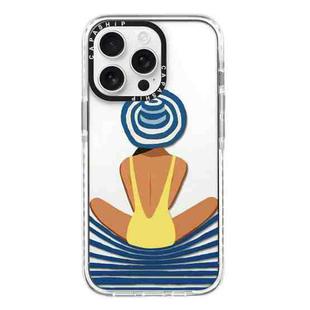 For iPhone 12 Pro Max Simple Illustration Pattern Full Coverage Phone Case(Summer Label A)