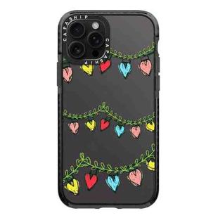 For iPhone 12 Pro Max Simple Illustration Pattern Full Coverage Phone Case(Christmas Tree B)