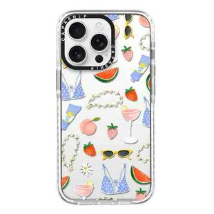 For iPhone 12 Pro Max Simple Illustration Pattern Full Coverage Phone Case(Summer Label B)