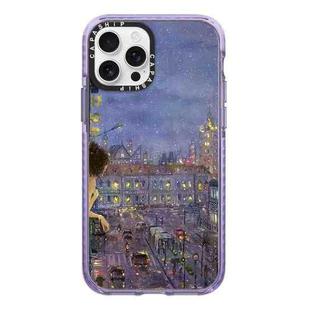 For iPhone 12 Pro Max Simple Illustration Pattern Full Coverage Phone Case(Earlysnow D)