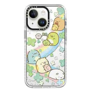 For iPhone 13 Simple Illustration Pattern Full Coverage Phone Case(Corner Creature B)