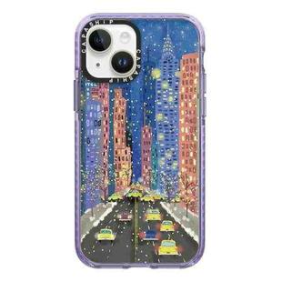 For iPhone 13 Simple Illustration Pattern Full Coverage Phone Case(Earlysnow C)