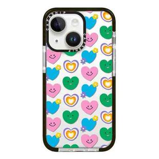 For iPhone 13 mini Simple Illustration Pattern Full Coverage Phone Case(Smile Flower B)