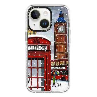 For iPhone 13 mini Simple Illustration Pattern Full Coverage Phone Case(Earlysnow B)