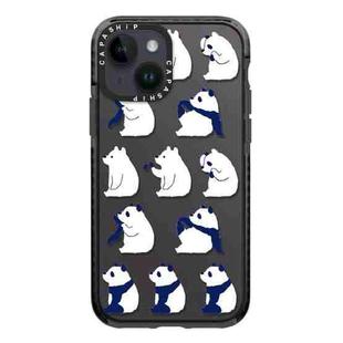 For iPhone 14 Simple Illustration Pattern Full Coverage Phone Case(Summer Panda C)