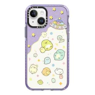 For iPhone 14 Simple Illustration Pattern Full Coverage Phone Case(Corner Creature A)