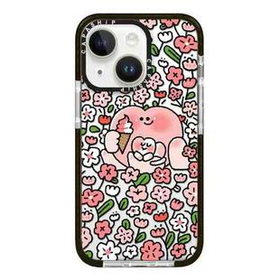 For iPhone 14 Plus Simple Illustration Pattern Full Coverage Phone Case(Cute Little Heart C)