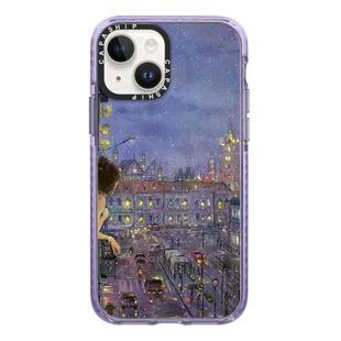 For iPhone 14 Plus Simple Illustration Pattern Full Coverage Phone Case(Earlysnow D)