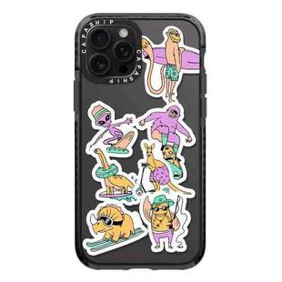 For iPhone 14 Pro Max Simple Illustration Pattern Full Coverage Phone Case(Summer Surfing C)