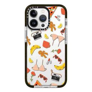 For iPhone 15 Pro Simple Illustration Pattern Full Coverage Phone Case(Summer Label C)