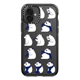 For iPhone 16 Plus Simple Illustration Pattern Full Coverage Phone Case(Summer Panda C)