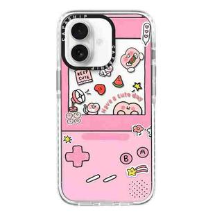 For iPhone 16 Plus Simple Illustration Pattern Full Coverage Phone Case(Cute Little Heart B)