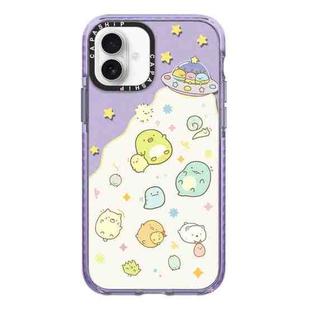 For iPhone 16 Plus Simple Illustration Pattern Full Coverage Phone Case(Corner Creature A)