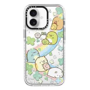 For iPhone 16 Plus Simple Illustration Pattern Full Coverage Phone Case(Corner Creature B)