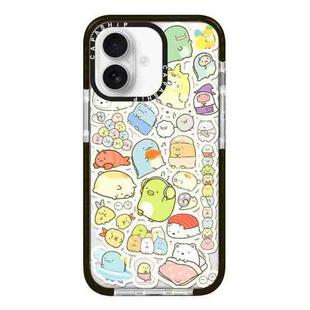 For iPhone 16 Plus Simple Illustration Pattern Full Coverage Phone Case(Corner Creature C)