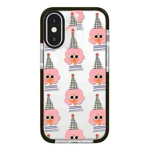 For iPhone X / XS Simple Illustration Pattern Full Coverage Phone Case(Lady)