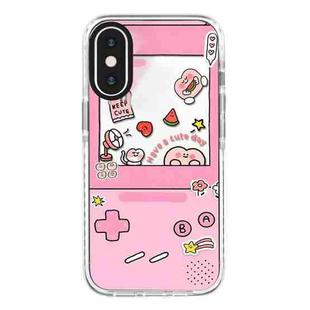 For iPhone X / XS Simple Illustration Pattern Full Coverage Phone Case(Cute Little Heart B)