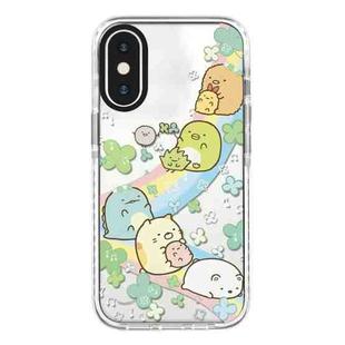 For iPhone X / XS Simple Illustration Pattern Full Coverage Phone Case(Corner Creature B)