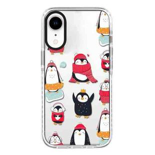 For iPhone XR Simple Illustration Pattern Full Coverage Phone Case(Winter Penguin)