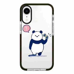 For iPhone XR Simple Illustration Pattern Full Coverage Phone Case(Summer Panda A)