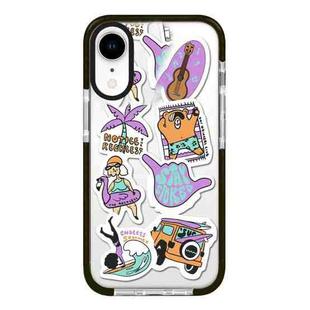 For iPhone XR Simple Illustration Pattern Full Coverage Phone Case(Summer Surfing B)