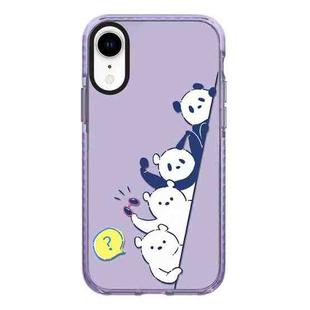 For iPhone XR Simple Illustration Pattern Full Coverage Phone Case(Summer Panda B)