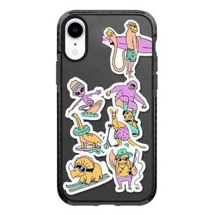 For iPhone XR Simple Illustration Pattern Full Coverage Phone Case(Summer Surfing C)