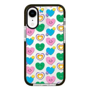 For iPhone XR Simple Illustration Pattern Full Coverage Phone Case(Smiley Flower B)