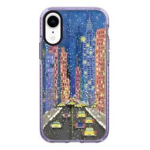 For iPhone XR Simple Illustration Pattern Full Coverage Phone Case(Earlysnow C)