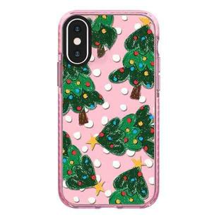 For iPhone XS Max Simple Illustration Pattern Full Coverage Phone Case(Christmas Tree A)