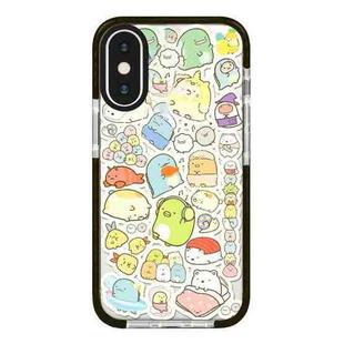 For iPhone XS Max Simple Illustration Pattern Full Coverage Phone Case(Corner Creature C)