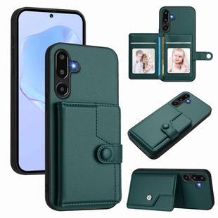 For Samsung Galaxy M16 5G / F16 5G Button Card Bag RFID Anti-theft Phone Case(Green)