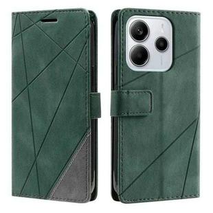 For Redmi Note 14 5G 163.25mm Skin Feel Splicing Leather Phone Case(Green)