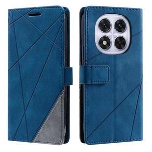 For Redmi Note 14 Pro 4G Skin Feel Splicing Leather Phone Case(Blue)