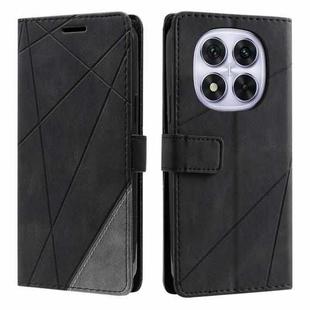For Redmi Note 14 Pro 4G Skin Feel Splicing Leather Phone Case(Black)