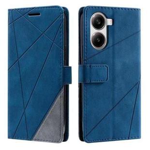 For Redmi Turbo 4 5G / Poco X7 Pro 5G Skin Feel Splicing Leather Phone Case(Blue)