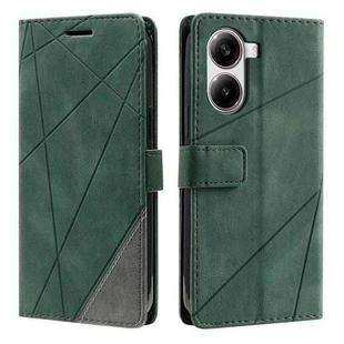 For Redmi Turbo 4 5G / Poco X7 Pro 5G Skin Feel Splicing Leather Phone Case(Green)