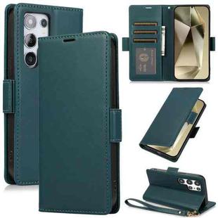 For Samsung Galaxy S24 Ultra 5G Side Buckle RFID Anti-theft Leather Phone Case(Green)