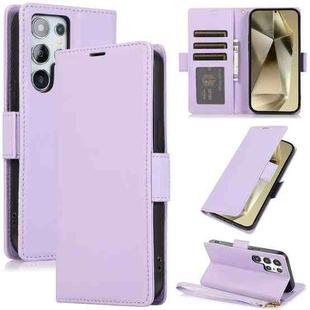 For Samsung Galaxy S24 Ultra 5G Side Buckle RFID Anti-theft Leather Phone Case(Light Purple)