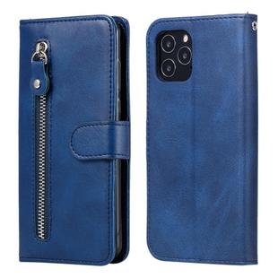 For iPhone 12 mini Pro Fashion Calf Texture Zipper Horizontal Flip Leather Case with Stand & Card Slots & Wallet Function(Blue)