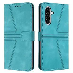 For Samsung Galaxy A26 5G Triangle Solid Color Leather Phone Case(Green)