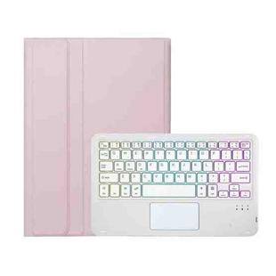 For Xiaomi Pad 7 / 7 Pro 11.2 inch A0N13-AS Ultra-thin Detachable Backlight Bluetooth Keyboard Leather Tablet Case with Touchpad(Pink White)