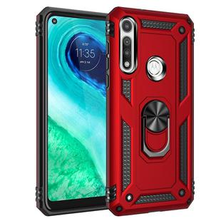 For Motorola Moto G Fast Shockproof TPU + PC Protective Case with 360 Degree Rotating Holder(Red)