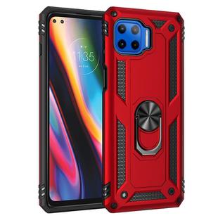 For Motorola Moto G 5G Plus Shockproof TPU + PC Protective Case with 360 Degree Rotating Holder(Red)