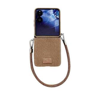 For Xiaomi Mix Flip Comfortable Short Plush Full Coverage Phone Case(Brown)